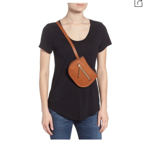 Danielle Nicole Trish Brown Faux Leather Belt Bag Fanny pack - Picture 2 of 12